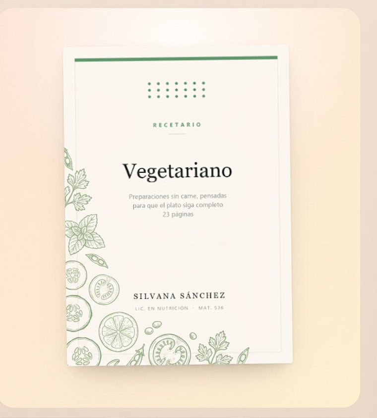 Página interior de Recetario Vegetariano