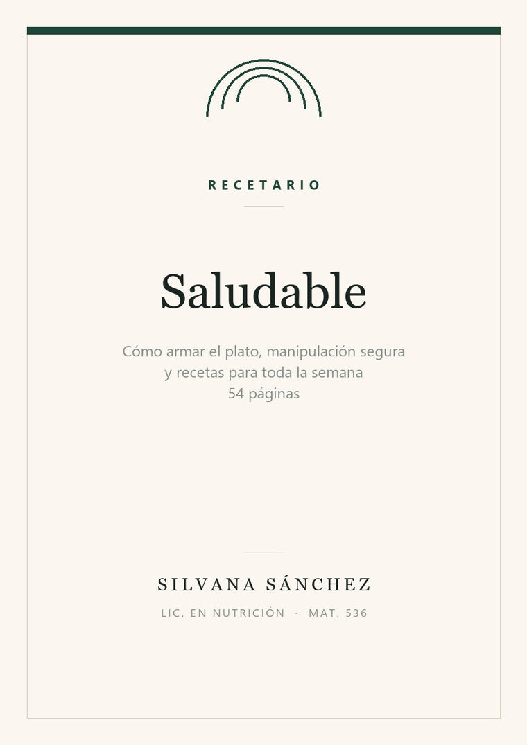 Página interior de Recetario Saludable